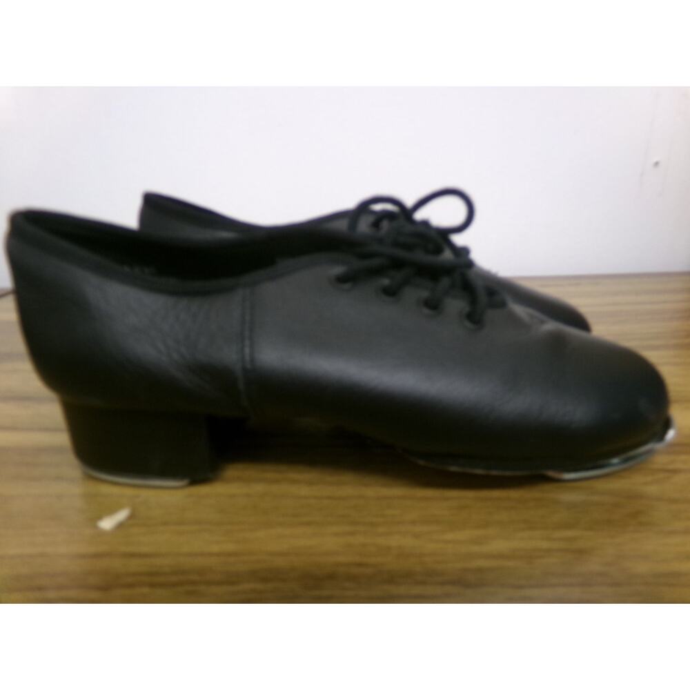 Dance Split Sole Buck Clogging Shoes Dancing Fair Youth 4M Black Oxford Leather